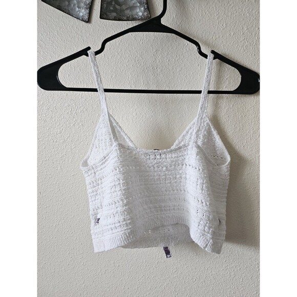 Tommy Hilfiger Tommy Jeans Women's Cropped Crochet Bra Top White Size Small. - Picture 10 of 12